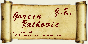 Gorčin Ratković vizit kartica